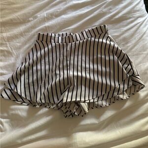 Striped Black and White Shorts
